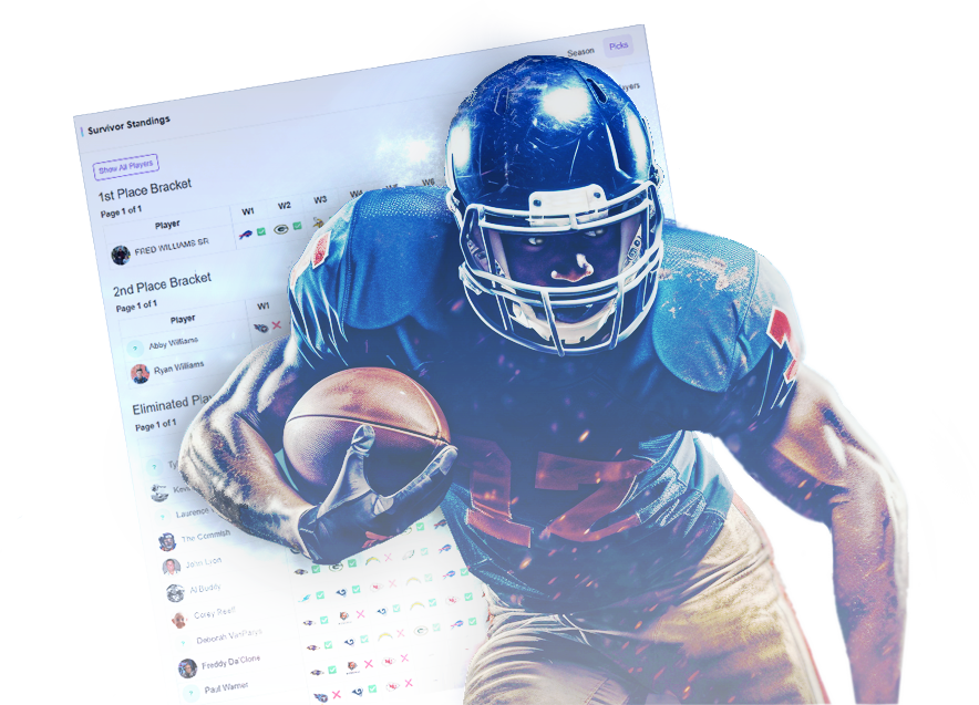Phone Displaying NFL Bracket