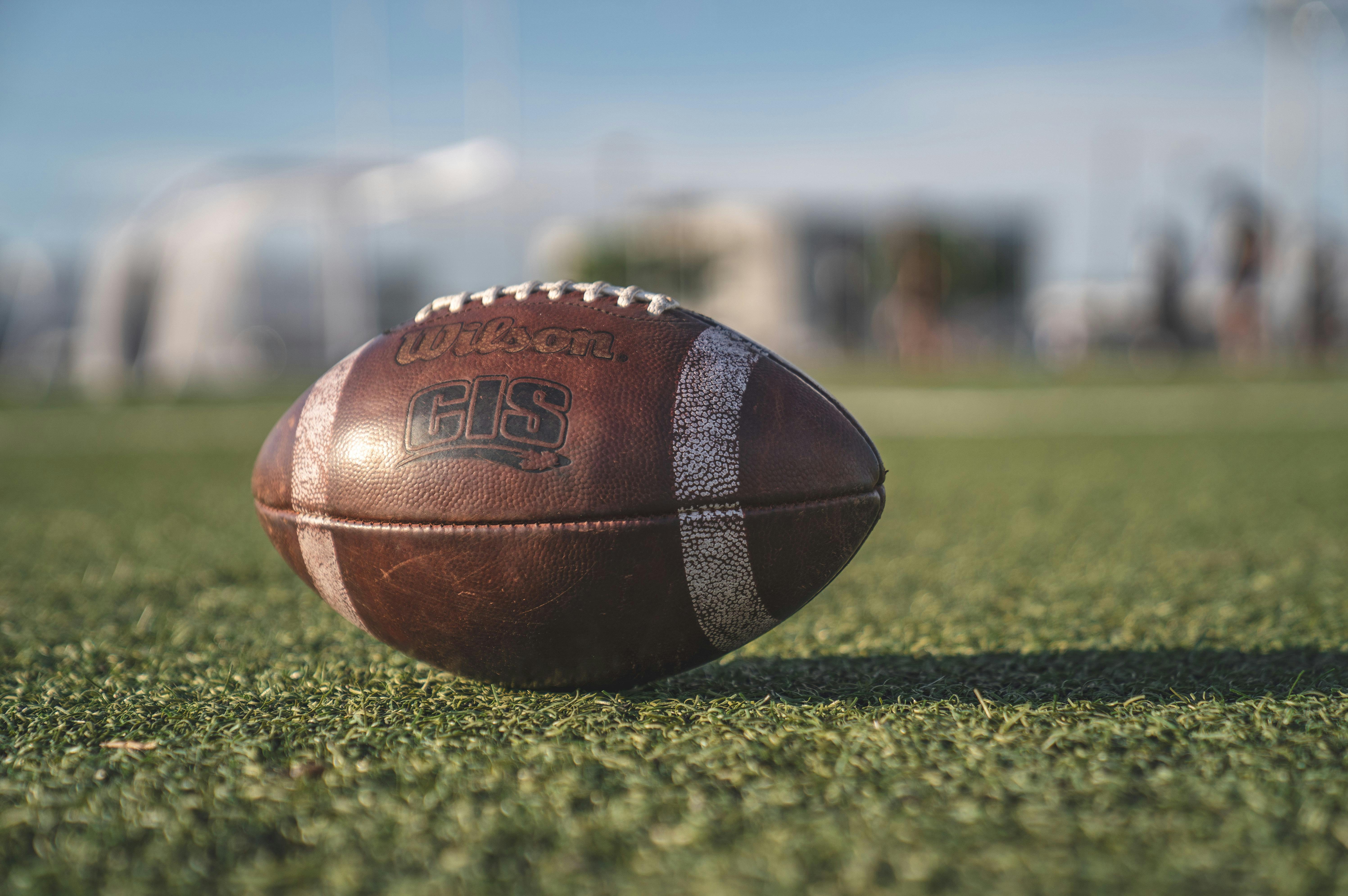 closeup-of-vintage-football