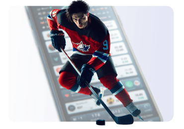 hockey-player-sliding-puck-with-phone-in-bg