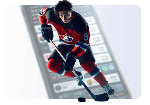 hockey-player-sliding-puck-with-phone-in-bg