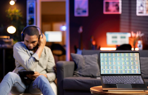 man-in-background-listening-to-music