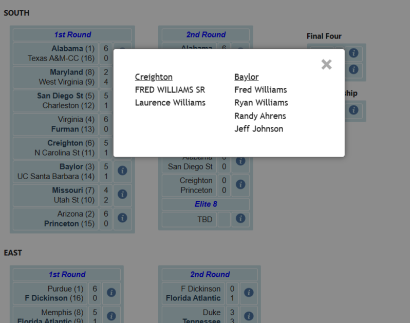 Office Pool Manager - NFL/College, March Brackets, many more